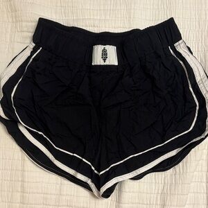 FP Movement Black and White Athletic Shorts